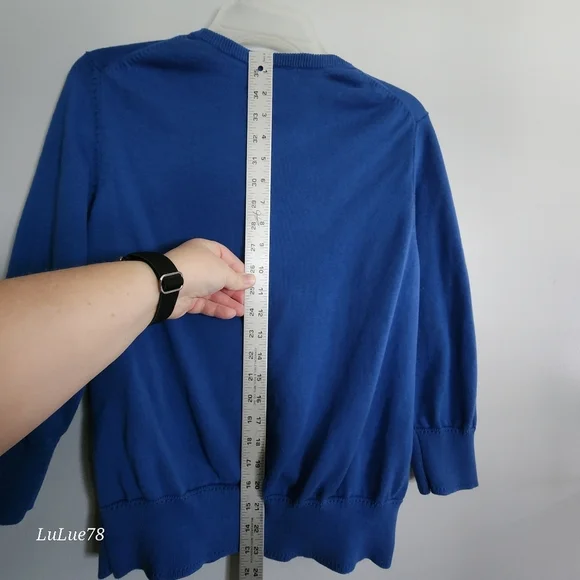 Cherokee Women's Blue Cardigan Sweater Size Large - Picture 13 of 14